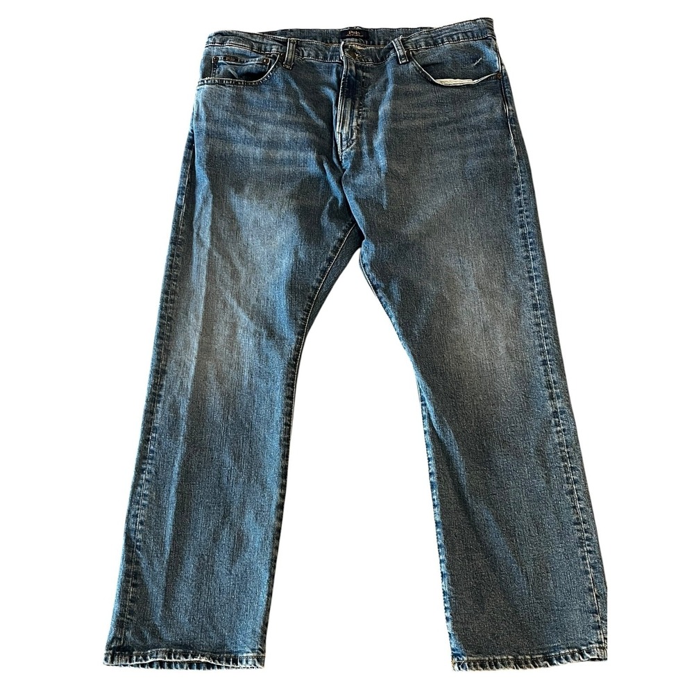 Polo Ralph Lauren Varick Jeans Mens 38x30 Blue Denim Slim Straight - Picture 2 of 12